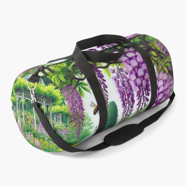Item preview, Regency era style Pixelated flowers, bees and purple wisteria, est. 1813, garden theme, royalty designed and sold by Sugar Wisdom .