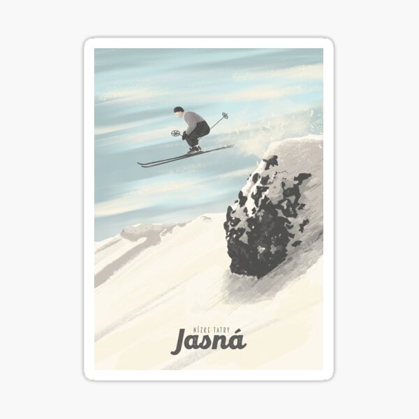 Item preview, Retro Skiing in Jasna - Low Tatras Mountains designed and sold by WHTDG.