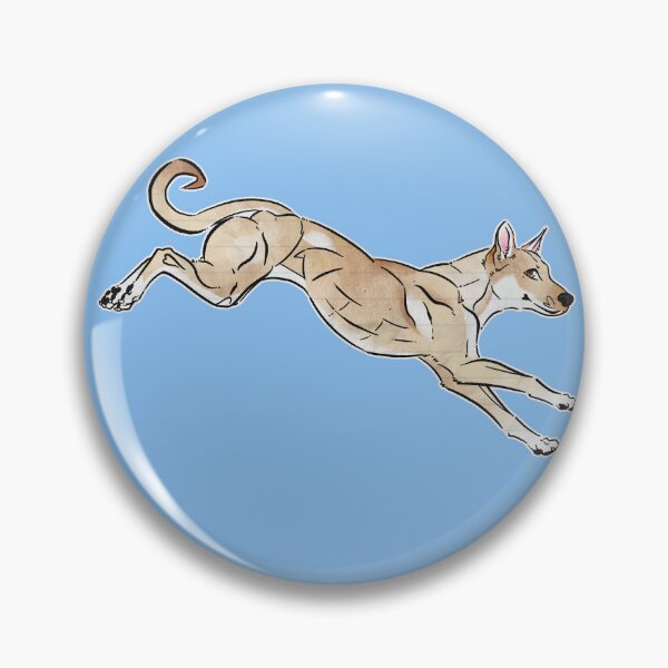 Item preview, Leaping Carolina Dog (buff) designed and sold by Sparklepupfaeri.