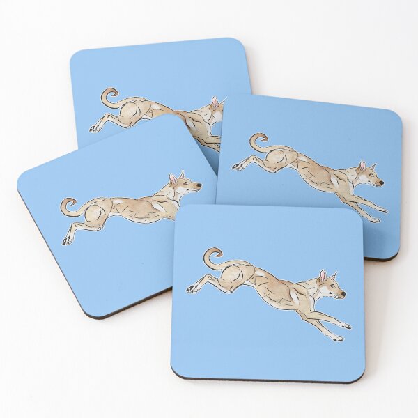 Item preview, Leaping Carolina Dog (buff) designed and sold by Sparklepupfaeri.