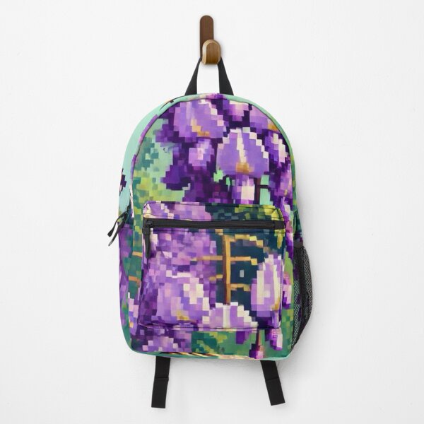 Item preview, Regency era style Pixelated flowers, bees and purple wisteria, est. 1813, garden theme, royalty designed and sold by Sugar Wisdom .
