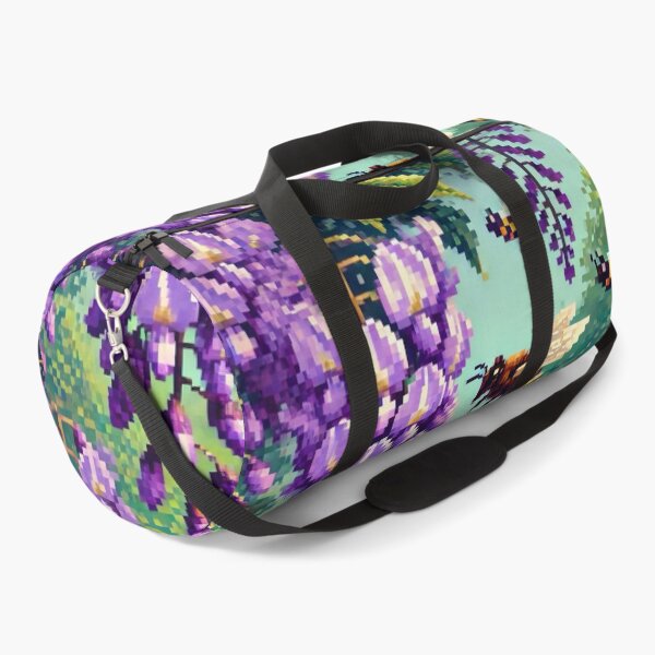 Item preview, Regency era style Pixelated flowers, bees and purple wisteria, est. 1813, garden theme, royalty designed and sold by Sugar Wisdom .