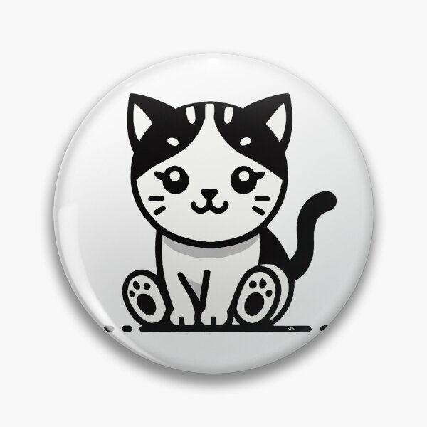 Item preview, Little black and white cat -2 designed and sold by Sen-Design.