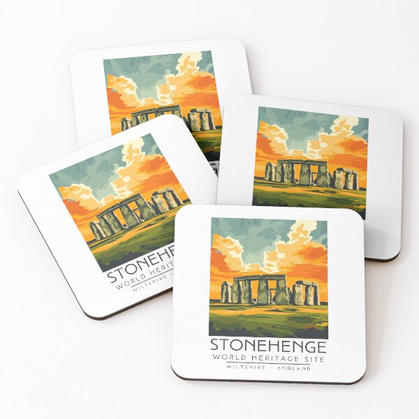 Item preview, A Vintage Travel Poster of Stonehenge - Wiltshire - England designed and sold by GoodOldVintage.