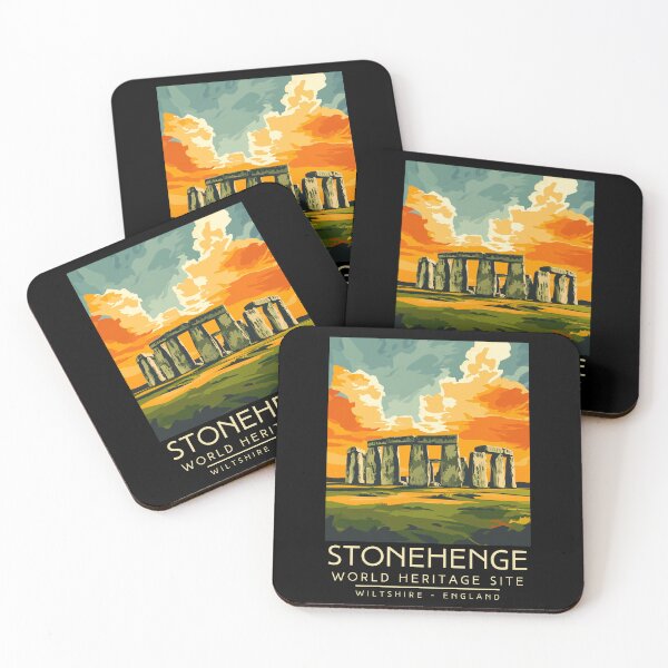 Item preview, A Vintage Travel Poster of Stonehenge - Wiltshire - England designed and sold by GoodOldVintage.