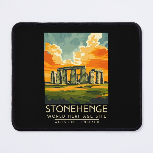 Item preview, A Vintage Travel Poster of Stonehenge - Wiltshire - England designed and sold by GoodOldVintage.