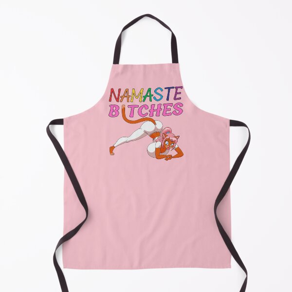 Item preview, Namaste Bitches – Busty Furry Yoga Cat Design designed and sold by BaxInke.
