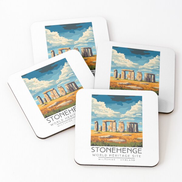 Item preview, A Vintage Travel Poster of Stonehenge - Wiltshire - England designed and sold by GoodOldVintage.
