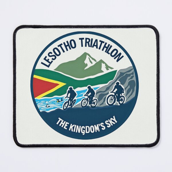 Item preview, Triathlon Spirit – Lesotho  – Swim, Bike, Run Design designed and sold by Triathlongram.