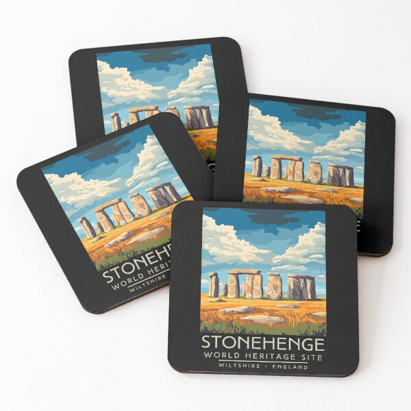 Item preview, A Vintage Travel Poster of Stonehenge - Wiltshire - England designed and sold by GoodOldVintage.