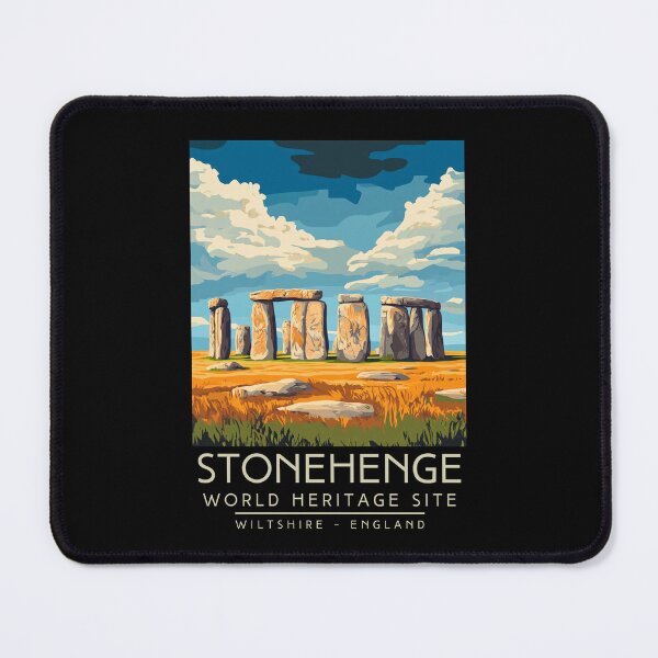 Item preview, A Vintage Travel Poster of Stonehenge - Wiltshire - England designed and sold by GoodOldVintage.