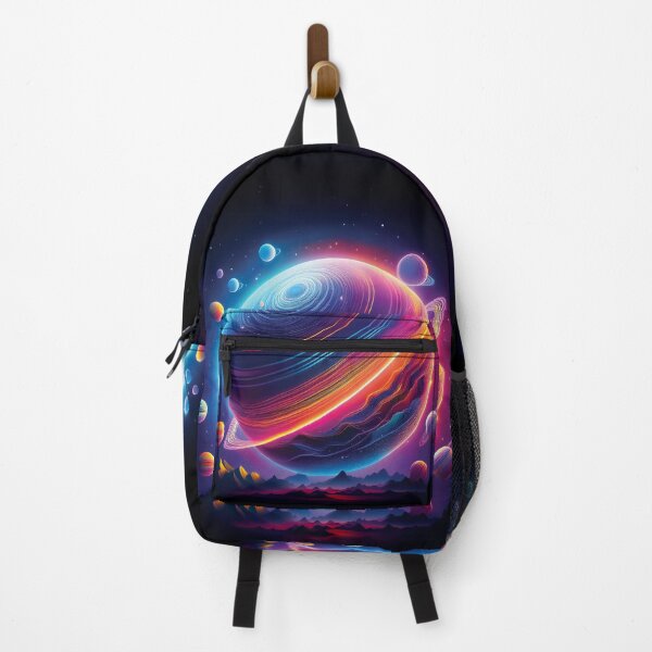 Item preview, A design of glowing neon planet with crisp, digital lines and vibrant colors. designed and sold by HEMRO.