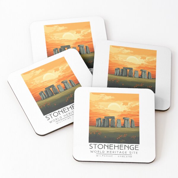 Item preview, A Vintage Travel Poster of Stonehenge - Wiltshire - England designed and sold by GoodOldVintage.