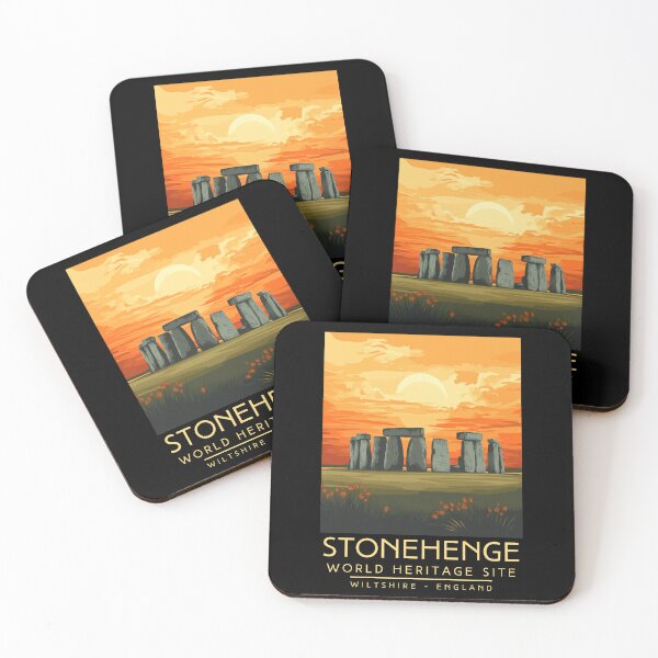 Item preview, A Vintage Travel Poster of Stonehenge - Wiltshire - England designed and sold by GoodOldVintage.