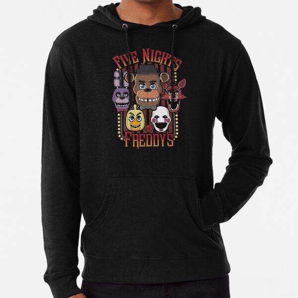 Five Nights at Freddys Characters Mens Hooded Sweatshirt