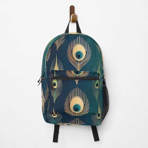 Item preview, A peacock feather pattern design with teal and gold colors. designed and sold by HEMRO.