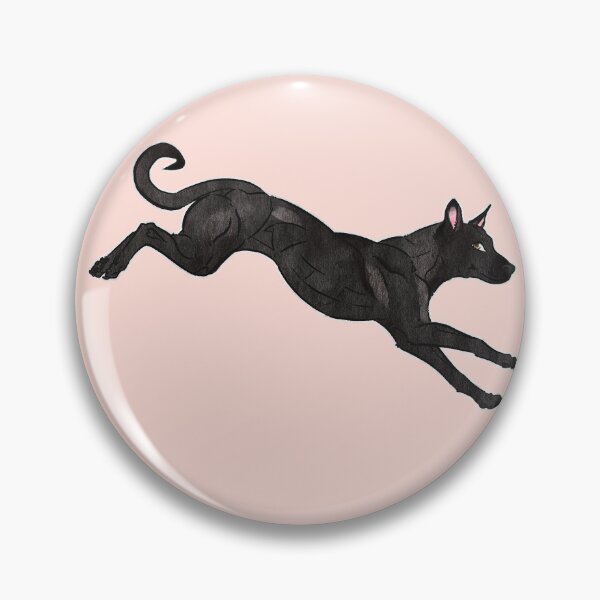 Item preview, Leaping Carolina Dog (black) designed and sold by Sparklepupfaeri.