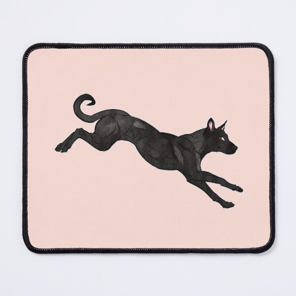 Item preview, Leaping Carolina Dog (black) designed and sold by Sparklepupfaeri.