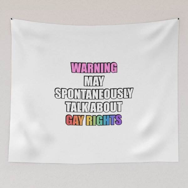 Item preview, Warning May spontaneously talk about Gay Rights designed and sold by Inspirationmotivation.