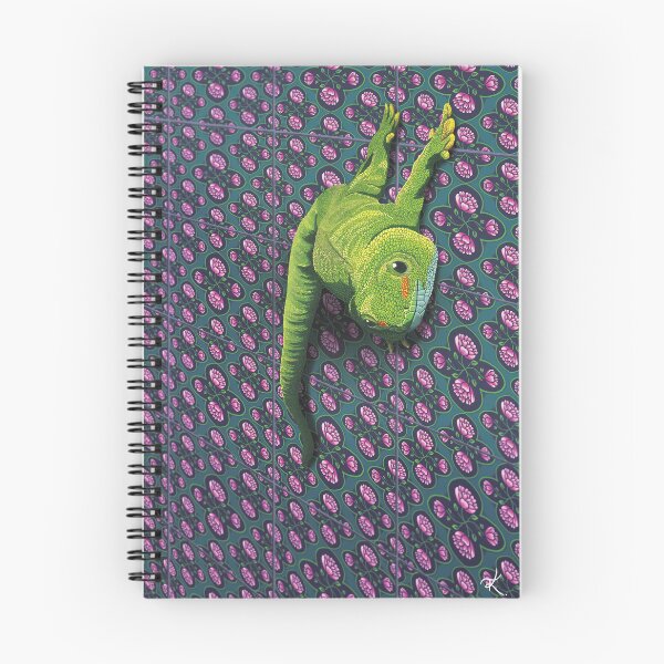Item preview, Green Gecko on a patterned wall designed and sold by TalaKamoraDSGN.
