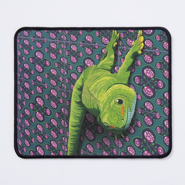 Item preview, Green Gecko on a patterned wall designed and sold by TalaKamoraDSGN.