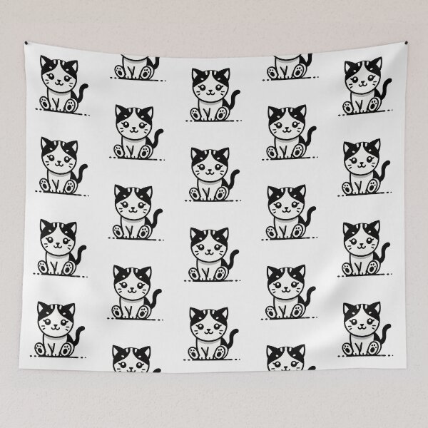 Item preview, Little black and white cat -2 designed and sold by Sen-Design.