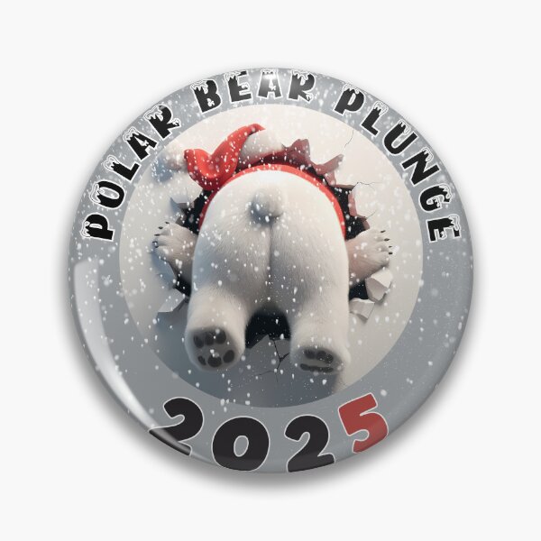 Item preview, Polar Bear Plunge 2025 Snowy Round Logo Design designed and sold by bAIryBarn.