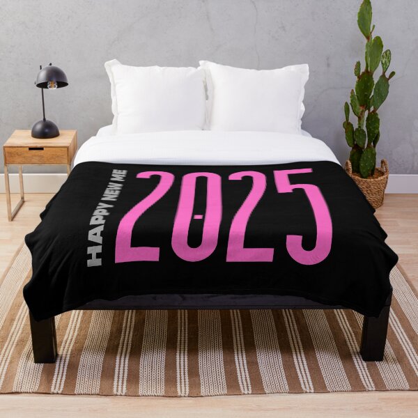 Item preview, 2025 Happy New Me in pink - Inspirational New Year Quote Design designed and sold by MissMutsie.