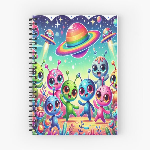 Item preview, Group of Happy Little Big Eye Aliens designed and sold by WyckedLynn.