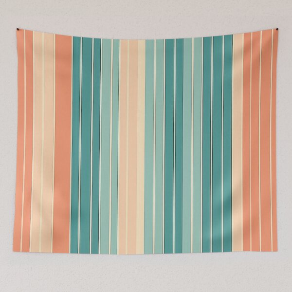 Item preview, A vintage-inspired striped pattern design with muted, retro colors. designed and sold by HEMRO.