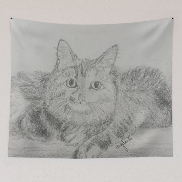 Item preview, Cat Sketch designed and sold by BubbleGalaxy.