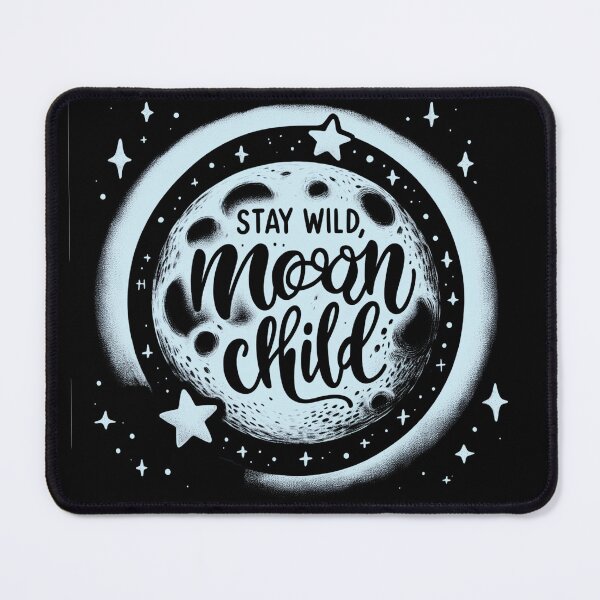 Item preview, Stay Wild, Moon Child & Celestial Lunar Art for Free Spirits designed and sold by drip.design.co.