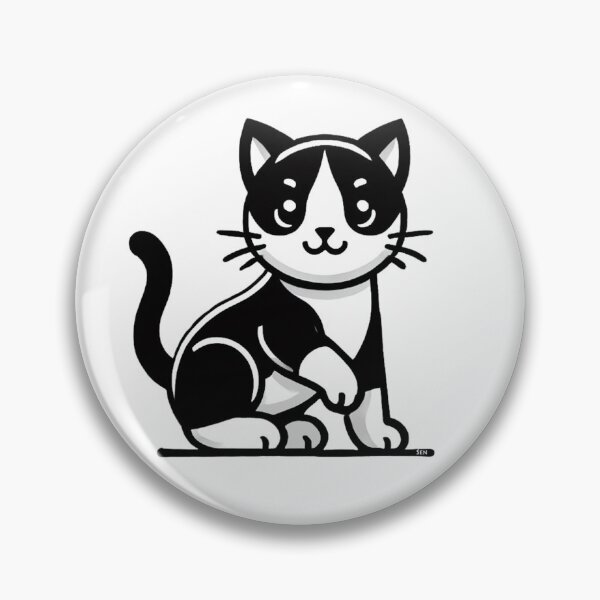 Item preview, Little black and white cat -1 designed and sold by Sen-Design.
