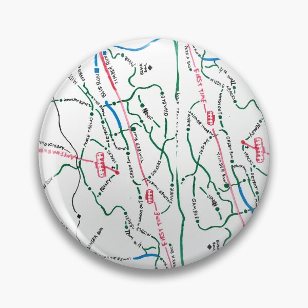 Item preview, Crystal Mountain Ski Runs Map by Damien Parrish designed and sold by Naomi Gutierrez Parrish.