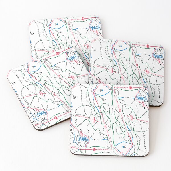 Item preview, Crystal Mountain Ski Runs Map by Damien Parrish designed and sold by Naomi Gutierrez Parrish.