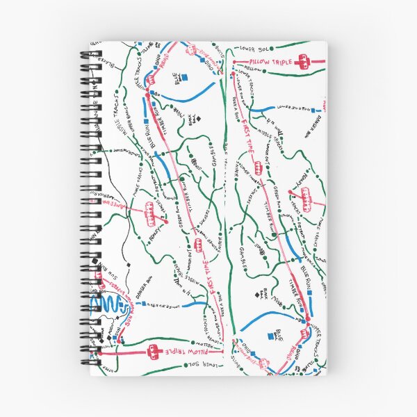 Item preview, Crystal Mountain Ski Runs Map by Damien Parrish designed and sold by Naomi Gutierrez Parrish.