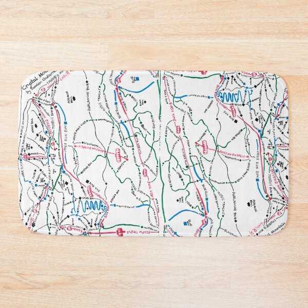 Item preview, Crystal Mountain Ski Runs Map by Damien Parrish designed and sold by Naomi Gutierrez Parrish.