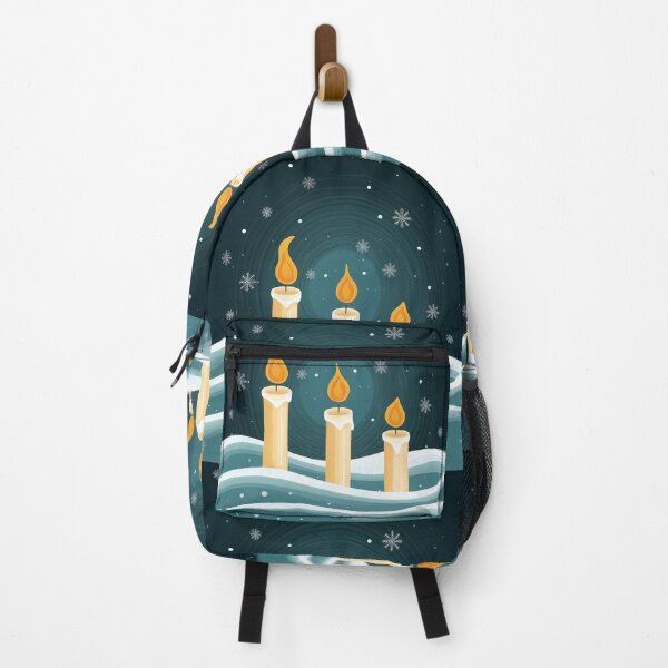 Item preview, Glowing candles standing in the snow, casting light into a dark winter scene. designed and sold by HEMRO.