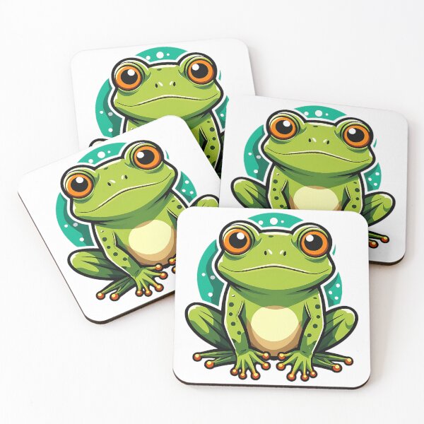 Item preview, Cute Smiling Green Frog Sitting designed and sold by GeeksLoveDogs.