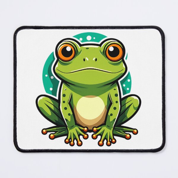 Item preview, Cute Smiling Green Frog Sitting designed and sold by GeeksLoveDogs.