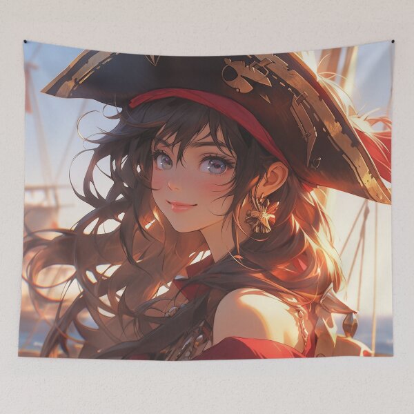 Item preview, Kawaii Pirate Anime Girl designed and sold by bubblegoth.