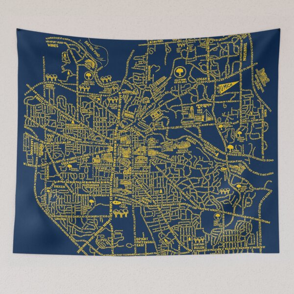 Item preview, Ann Arbor Street Map  designed and sold by fiberandgloss.