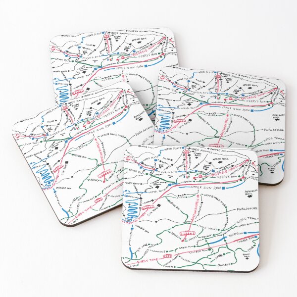 Item preview, Crystal Mountain Ski Runs Map by Damien Parrish designed and sold by Naomi Gutierrez Parrish.