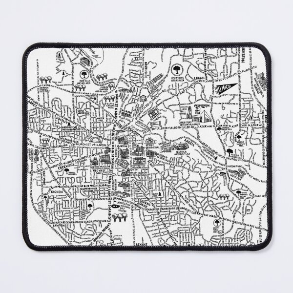 Item preview, Ann Arbor Street Map Art designed and sold by fiberandgloss.
