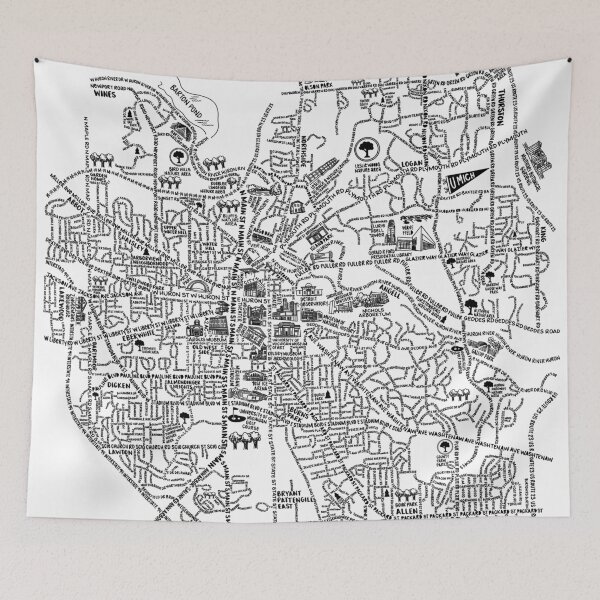 Item preview, Ann Arbor Street Map Art designed and sold by fiberandgloss.