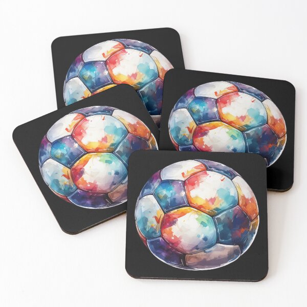 Item preview, Football Soccer Ball Watercolor Illustration Drawing (Black BG) designed and sold by FilipeFerreira.
