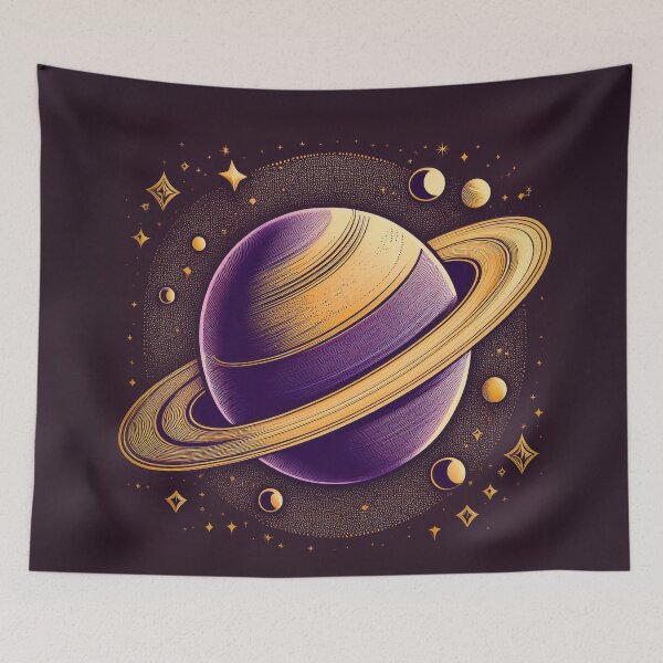 Item preview, A delicate Metal point depiction design of Saturn. designed and sold by HEMRO.