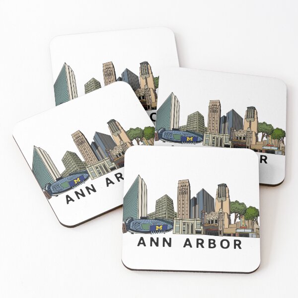 Item preview, Ann Arbor Michigan Skyline designed and sold by fiberandgloss.