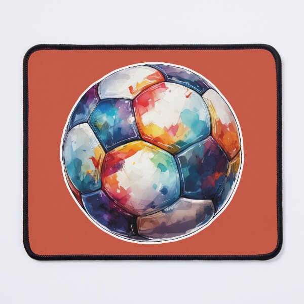 Item preview, Football Soccer Ball Watercolor Illustration Drawing (Light Red BG) designed and sold by FilipeFerreira.