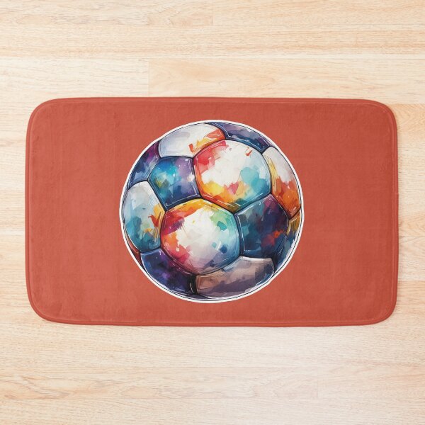 Item preview, Football Soccer Ball Watercolor Illustration Drawing (Light Red BG) designed and sold by FilipeFerreira.